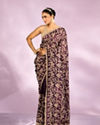 Purple Elegance Chinon Saree